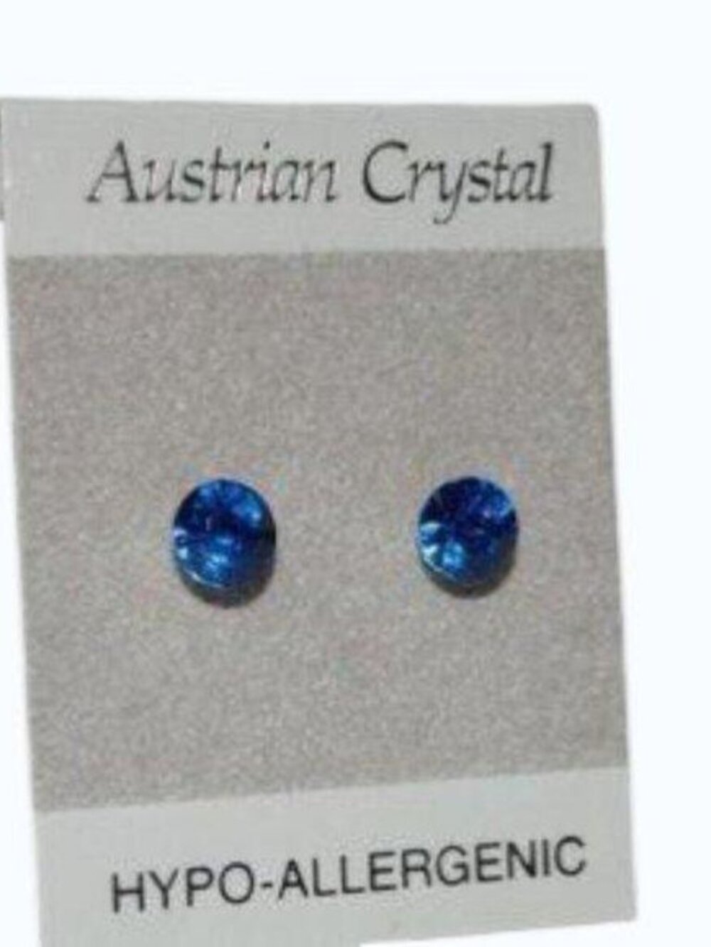 Austrian Crystal Blue Stud Earrings